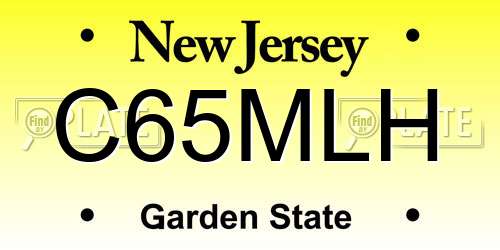 C65MLH New Jersey License Plate