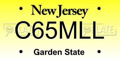 C65MLL New Jersey License Plate