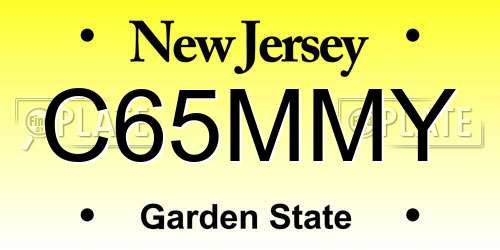 C65MMY New Jersey License Plate