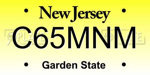C65MNM New Jersey License Plate