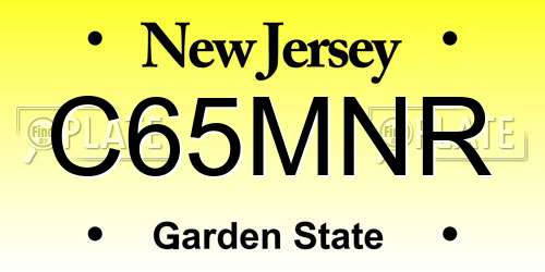 C65MNR New Jersey License Plate