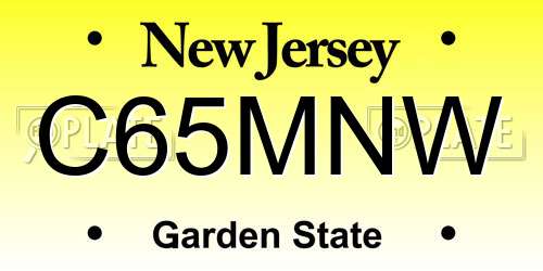 C65MNW New Jersey License Plate