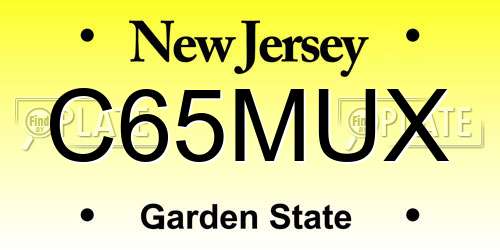 C65MUX New Jersey License Plate