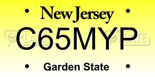 C65MYP New Jersey License Plate