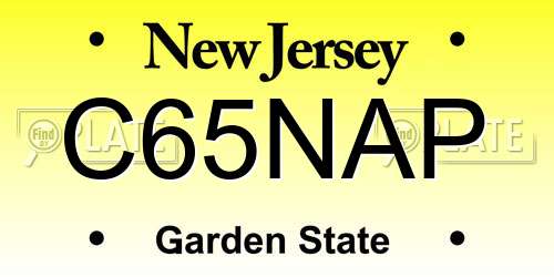 C65NAP New Jersey License Plate