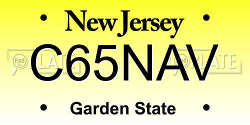 C65NAV New Jersey License Plate
