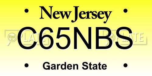 C65NBS New Jersey License Plate
