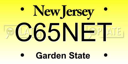 C65NET New Jersey License Plate