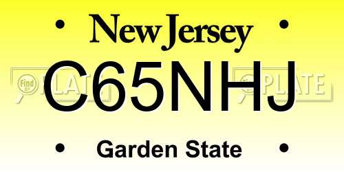 C65NHJ New Jersey License Plate