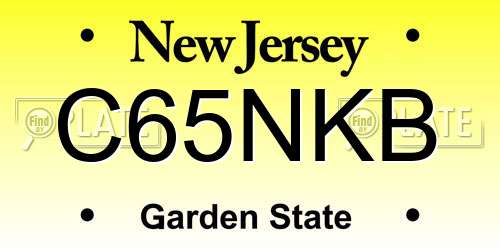 C65NKB New Jersey License Plate