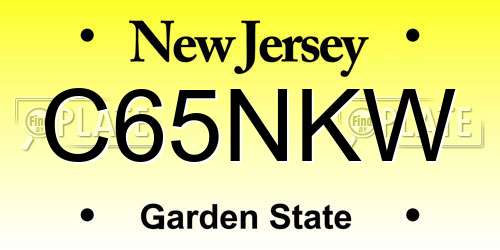C65NKW New Jersey License Plate