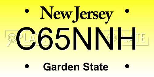 C65NNH New Jersey License Plate