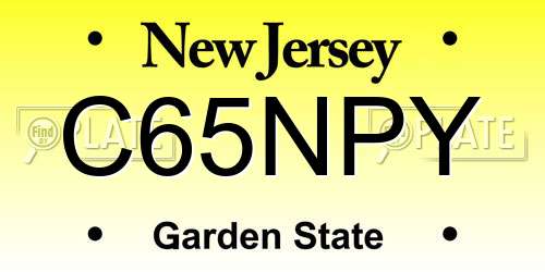 C65NPY New Jersey License Plate