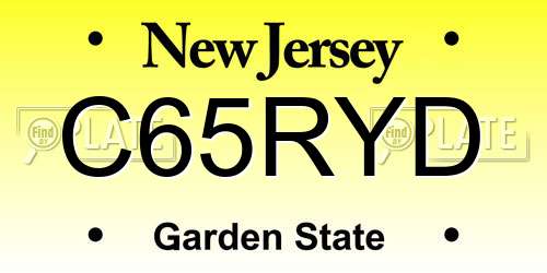 C65RYD New Jersey License Plate