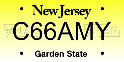 C66AMY New Jersey License Plate