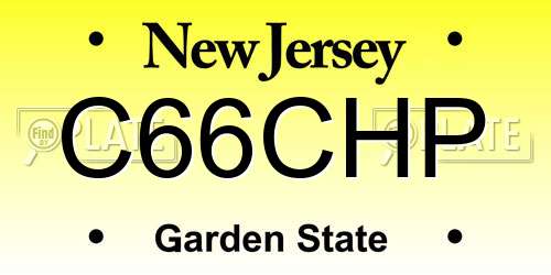 C66CHP New Jersey License Plate