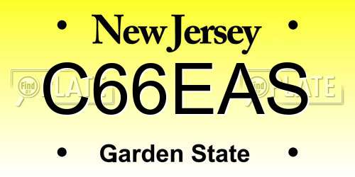 C66EAS New Jersey License Plate