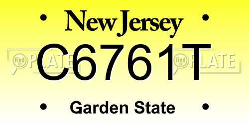 C6761T New Jersey License Plate