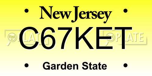 C67KET New Jersey License Plate