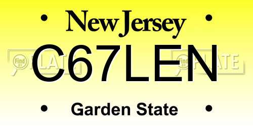C67LEN New Jersey License Plate
