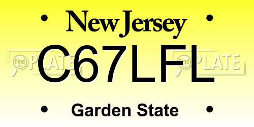 C67LFL New Jersey License Plate