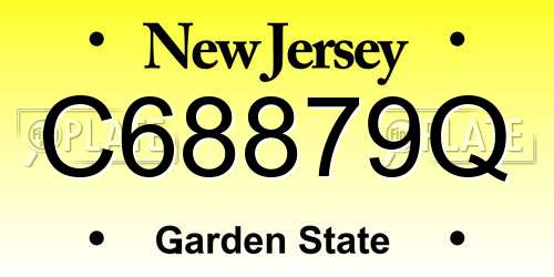 C68879Q New Jersey License Plate