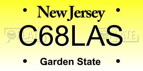 C68LAS New Jersey License Plate