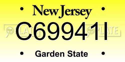 C69941I New Jersey License Plate