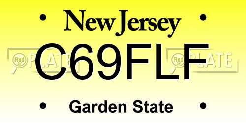 C69FLF New Jersey License Plate