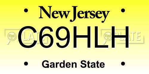 C69HLH New Jersey License Plate