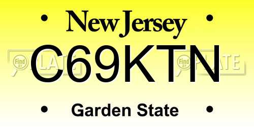 C69KTN New Jersey License Plate