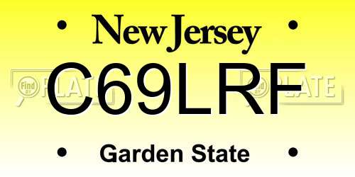 C69LRF New Jersey License Plate