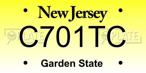 C701TC New Jersey License Plate