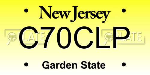 C70CLP New Jersey License Plate