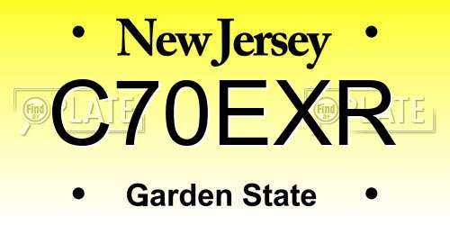 C70EXR New Jersey License Plate