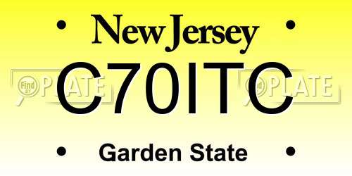 C70ITC New Jersey License Plate