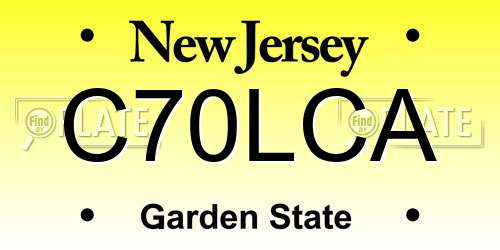C70LCA New Jersey License Plate