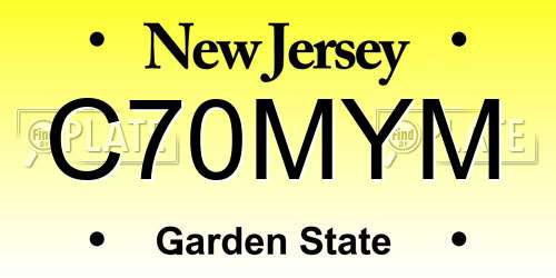 C70MYM New Jersey License Plate