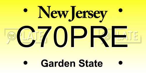 C70PRE New Jersey License Plate