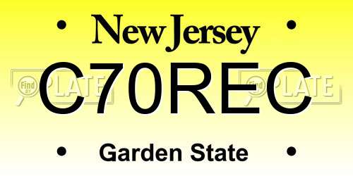 C70REC New Jersey License Plate