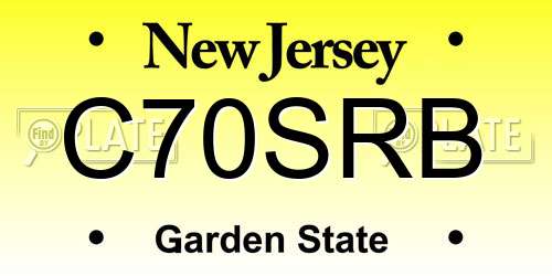 C70SRB New Jersey License Plate