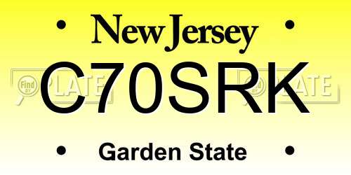 C70SRK New Jersey License Plate