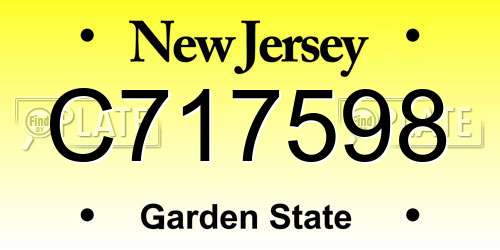 C717598 New Jersey License Plate