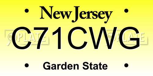 C71CWG New Jersey License Plate