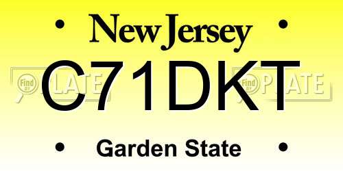 C71DKT New Jersey License Plate