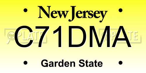 C71DMA New Jersey License Plate