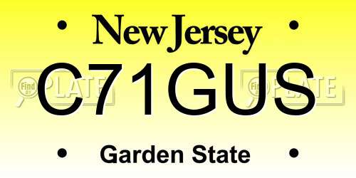 C71GUS New Jersey License Plate