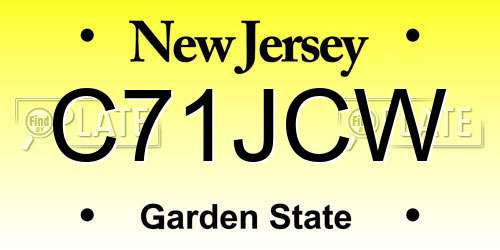 C71JCW New Jersey License Plate