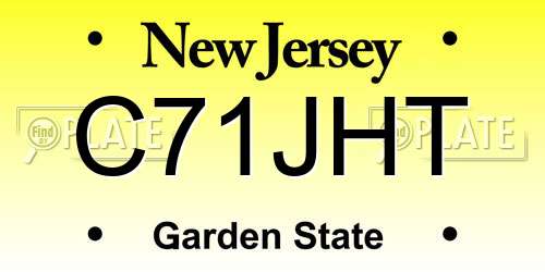 C71JHT New Jersey License Plate