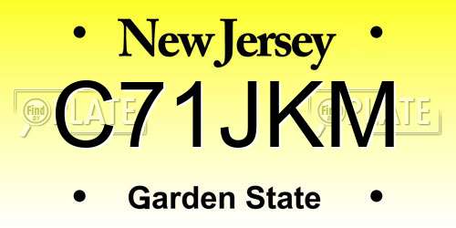 C71JKM New Jersey License Plate